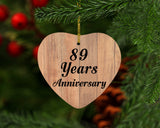 89th Anniversary 89 Years Anniversary - Heart Ornament C