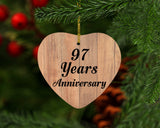 97th Anniversary 97 Years Anniversary - Heart Ornament C