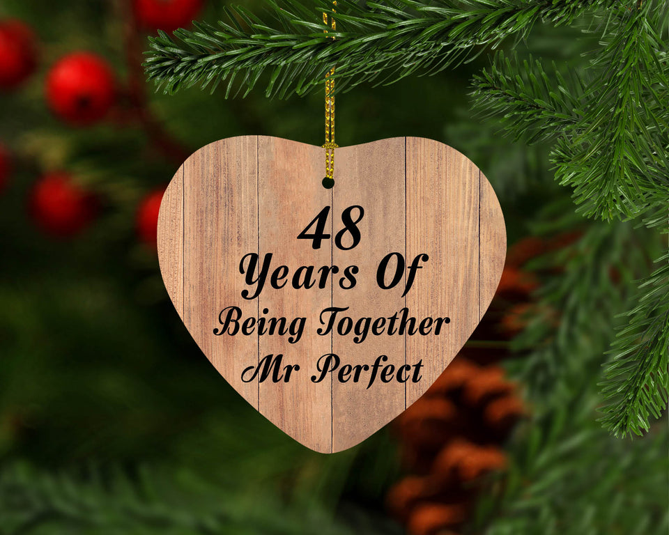 48th Anniversary 48 Years Of Being Mr Perfect - Heart Ornament C