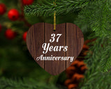 37th Anniversary 37 Years Anniversary - Heart Ornament D
