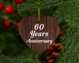 60th Anniversary 60 Years Anniversary - Heart Ornament D