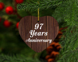 97th Anniversary 97 Years Anniversary - Heart Ornament D