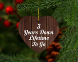 3rd Anniversary 3 Years Down Lifetime To Go - Heart Ornament D