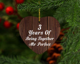 3rd Anniversary 3 Years Of Being Mr Perfect - Heart Ornament D
