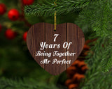 7th Anniversary 7 Years Of Being Mr Perfect - Heart Ornament D