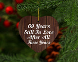 69th Anniversary 69 Years Still In Love After These Years - Heart Ornament D