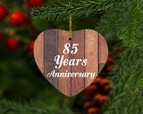 85th Anniversary 85 Years Anniversary - Heart Ornament E