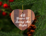 46th Anniversary 46 Years Of Being Mr Right - Heart Ornament E