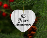 85th Anniversary 85 Years Anniversary - Heart Ornament F
