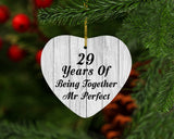 29th Anniversary 29 Years Of Being Mr Perfect - Heart Ornament F