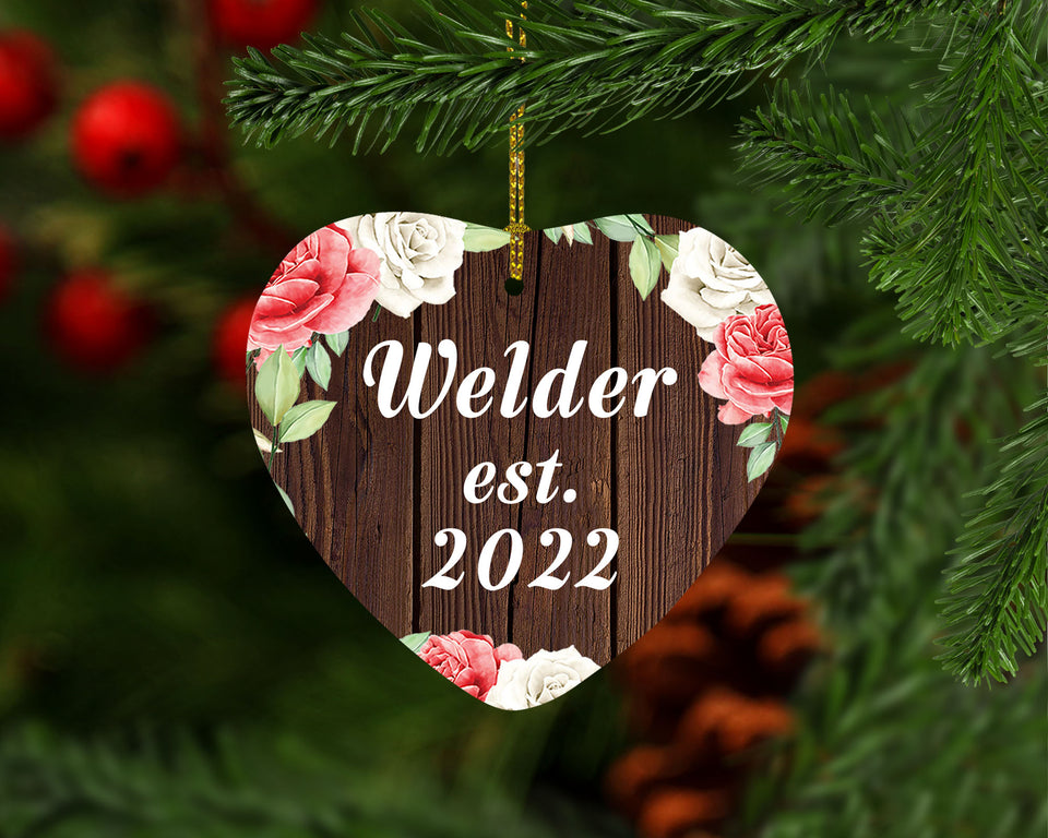 Welder Established Est. 2022 - Heart Ornament A