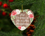 First Christmas As Mr & Mrs Montgomery - Heart Ornament B