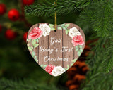 Gail Baby's First Christmas - Heart Ornament B