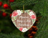Maurice Baby's First Christmas - Heart Ornament B