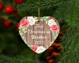 First Christmas As Brother 2023 - Heart Ornament B