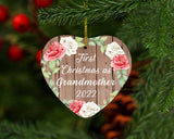First Christmas As Grandmother 2022 - Heart Ornament B