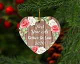 First Year As Father In Law 2020 - Heart Ornament B