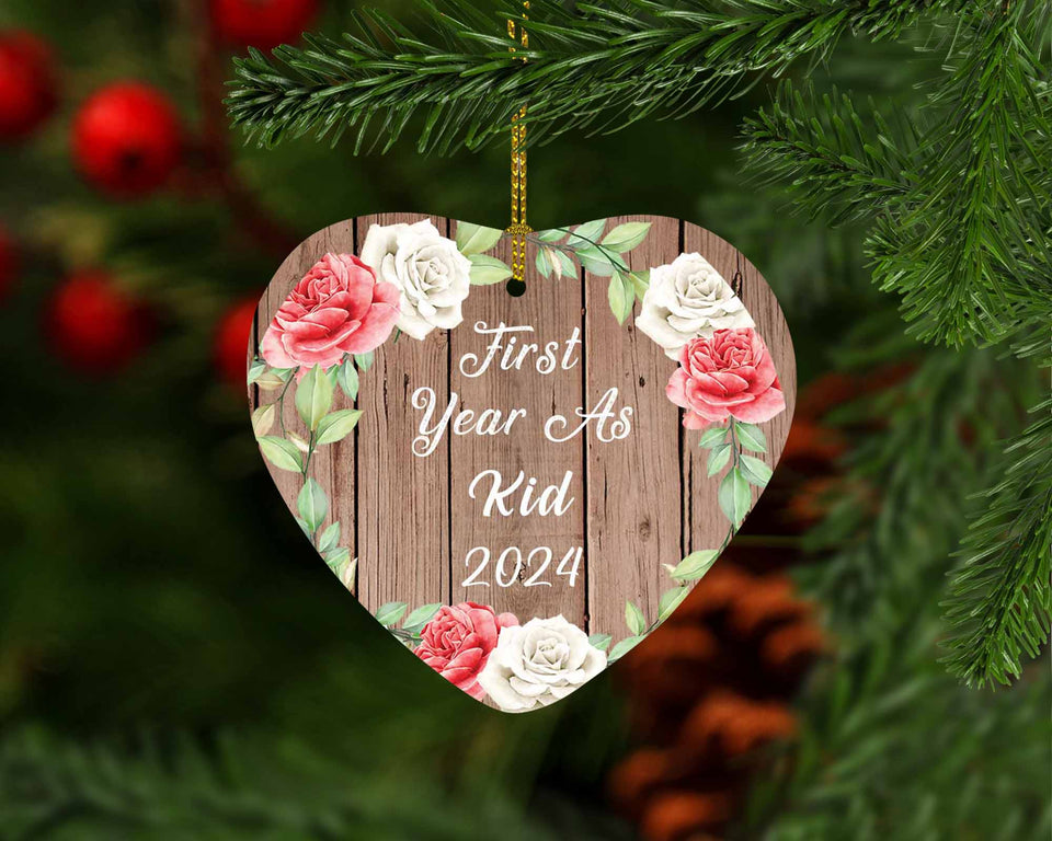 First Year As Kid 2024 - Heart Ornament B