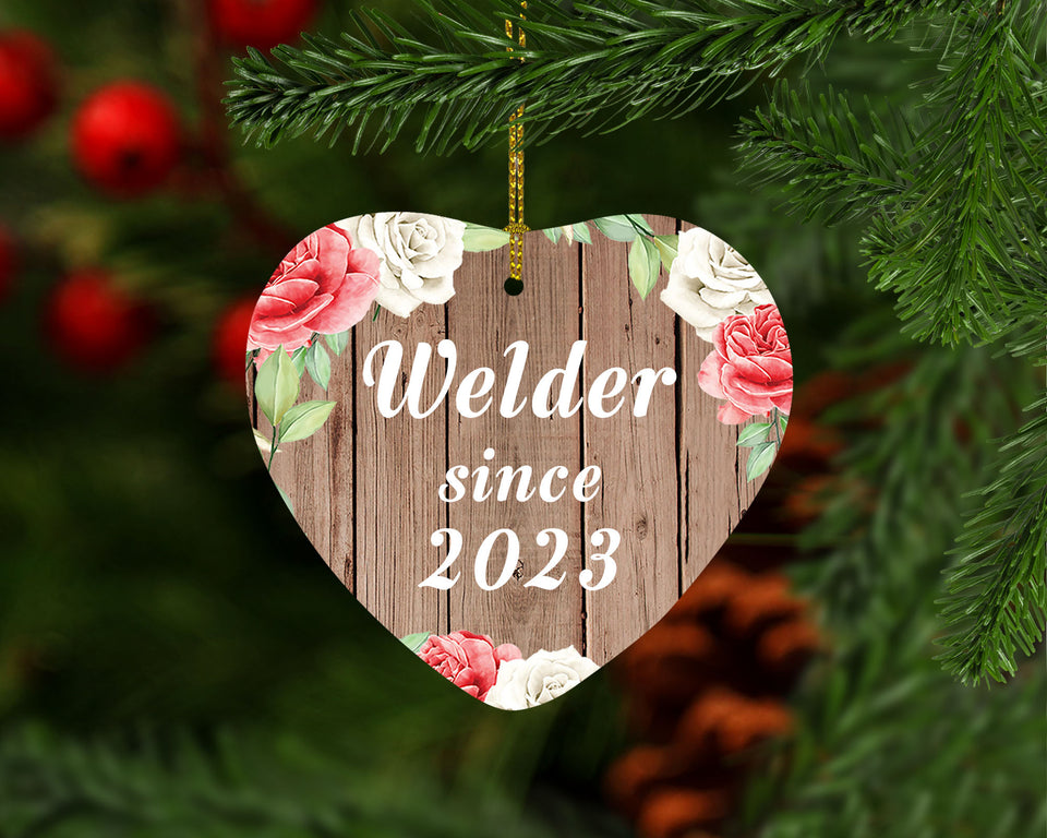 Welder Since 2023 - Heart Ornament B