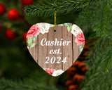 Cashier Established Est. 2024 - Heart Ornament B