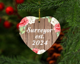 Surveyor Established Est. 2024 - Heart Ornament B
