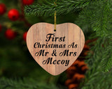 First Christmas As Mr & Mrs Mccoy - Heart Ornament C