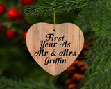 First Year As Mr & Mrs Griffin - Heart Ornament C