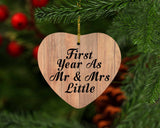 First Year As Mr & Mrs Little - Heart Ornament C