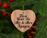 First Year As Mr & Mrs Nguyen - Heart Ornament C