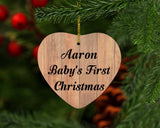 Aaron Baby's First Christmas - Heart Ornament C