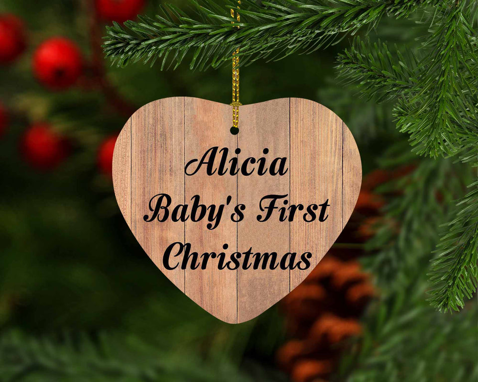 Alicia Baby's First Christmas - Heart Ornament C