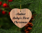 Amber Baby's First Christmas - Heart Ornament C