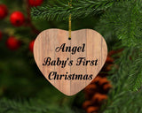 Angel Baby's First Christmas - Heart Ornament C