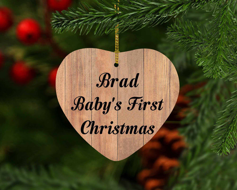 Brad Baby's First Christmas - Heart Ornament C