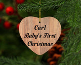 Carl Baby's First Christmas - Heart Ornament C