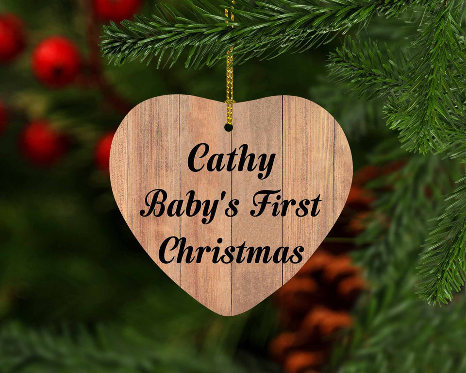 Cathy Baby's First Christmas - Heart Ornament C