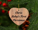 Chris Baby's First Christmas - Heart Ornament C