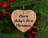 Clara Baby's First Christmas - Heart Ornament C