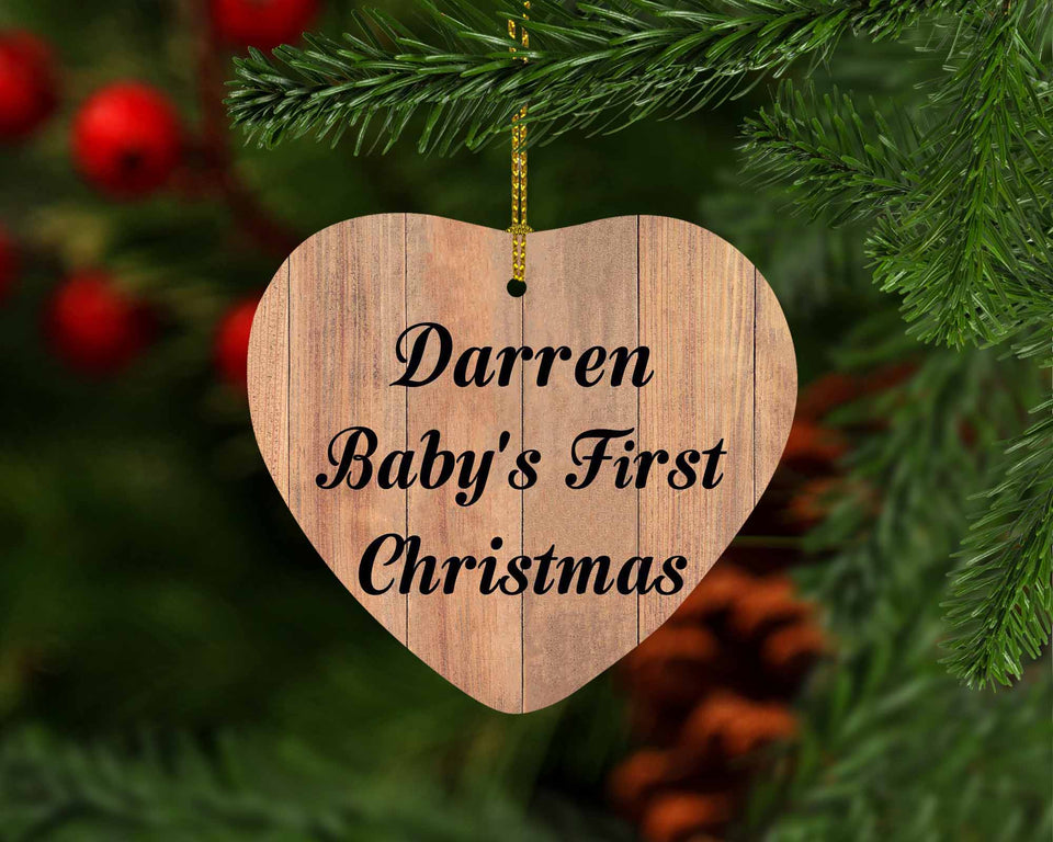 Darren Baby's First Christmas - Heart Ornament C