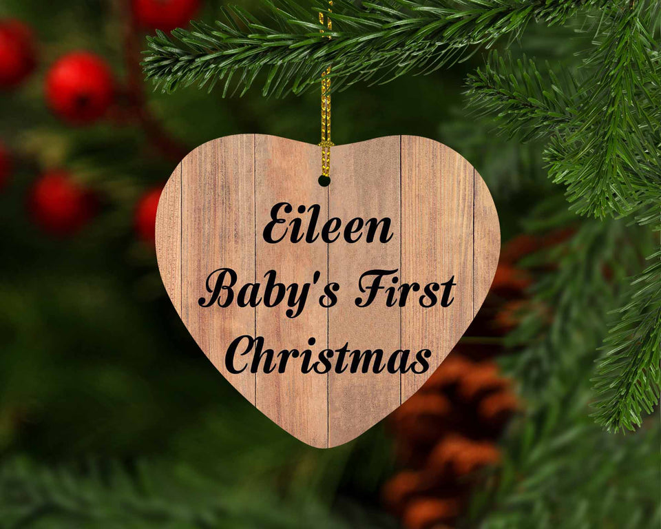 Eileen Baby's First Christmas - Heart Ornament C