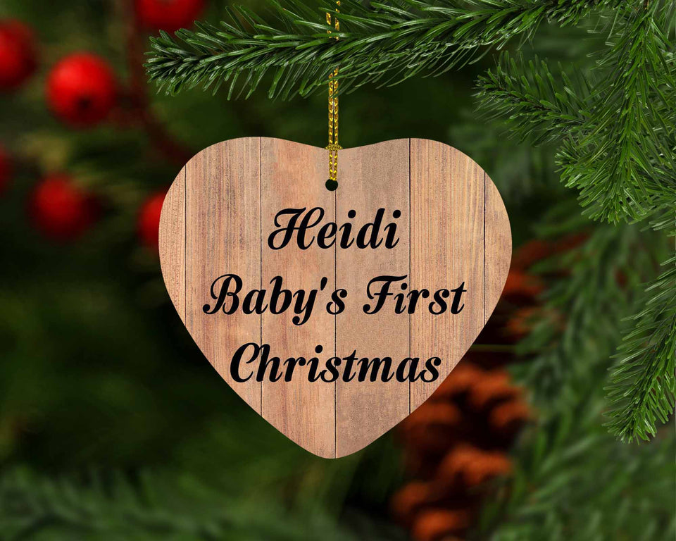 Heidi Baby's First Christmas - Heart Ornament C