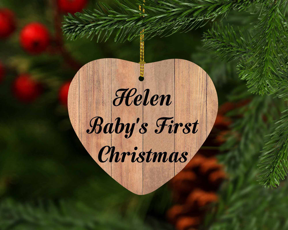 Helen Baby's First Christmas - Heart Ornament C