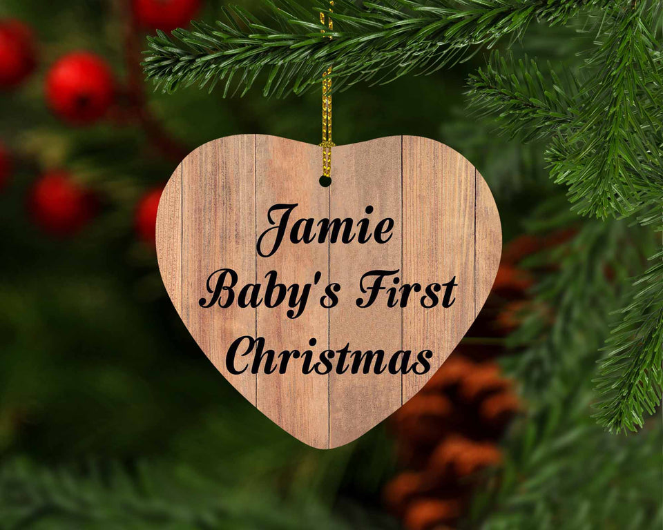 Jamie Baby's First Christmas - Heart Ornament C