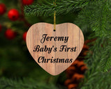 Jeremy Baby's First Christmas - Heart Ornament C