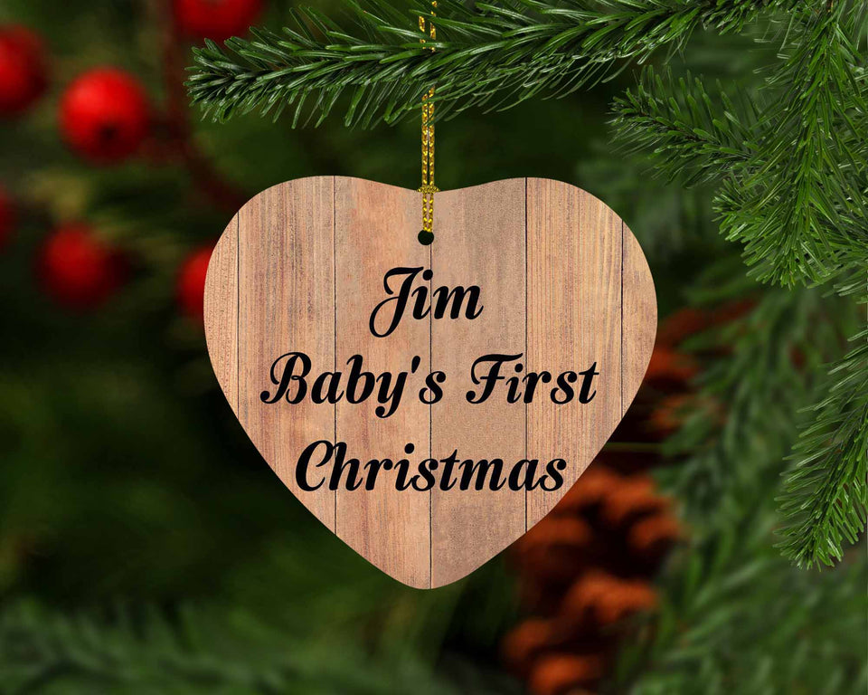 Jim Baby's First Christmas - Heart Ornament C