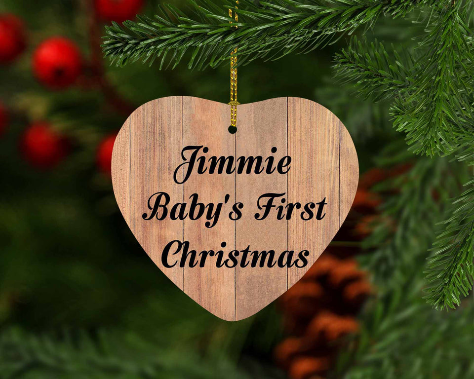 Jimmie Baby's First Christmas - Heart Ornament C