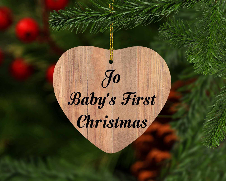 Jo Baby's First Christmas - Heart Ornament C