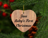 Jose Baby's First Christmas - Heart Ornament C