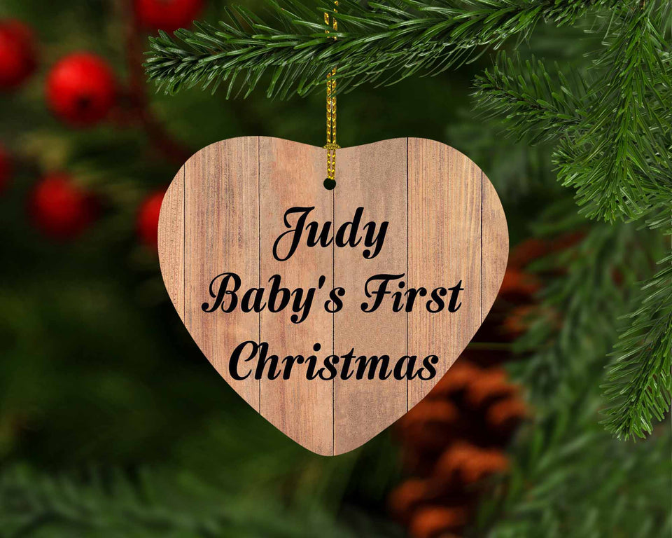 Judy Baby's First Christmas - Heart Ornament C