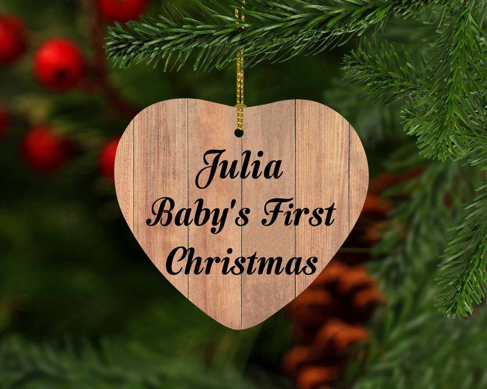 Julia Baby's First Christmas - Heart Ornament C